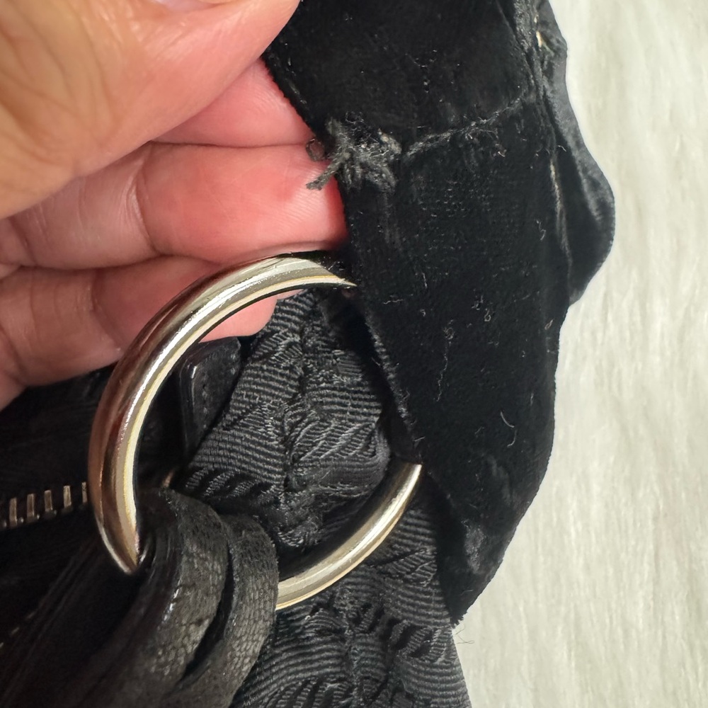 PRADA Black Velvet Women's Hobo Bag - Picture 12 of 12